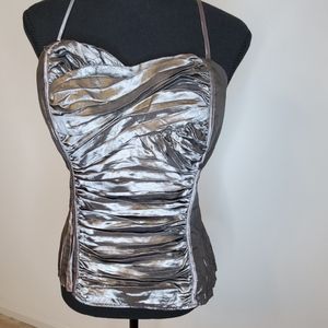 Gorgeous silver metallic camisole